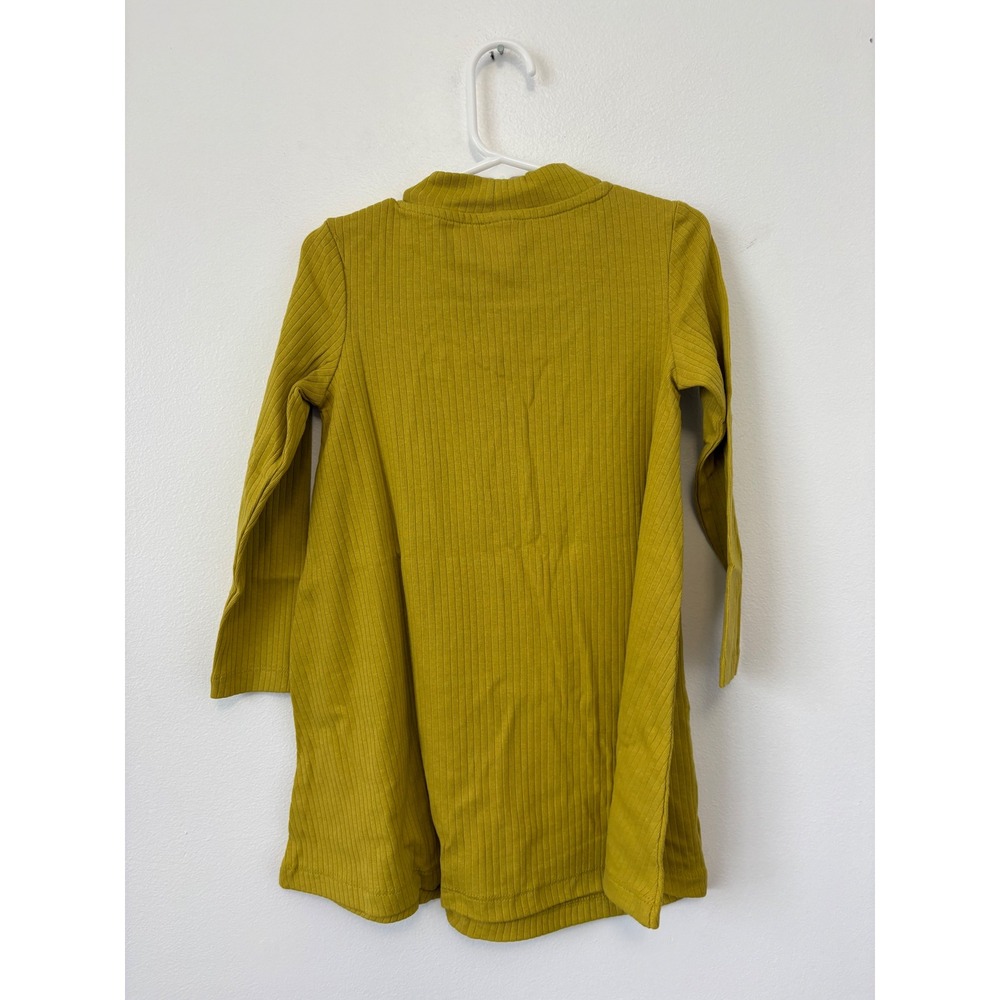 Hanna Andersson Long Sleeve Mock Turtleneck Dress Parakeet Green Size 4 – NWOT - Picture 4 of 4